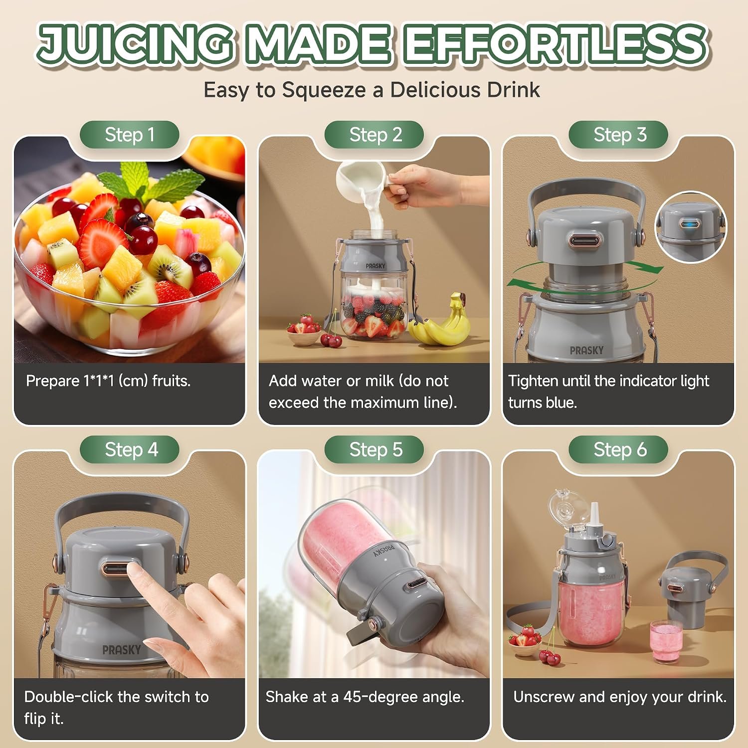 Portable Blender, 27oz Personal Blender with 70W Motor & Smart Lock - Image 6