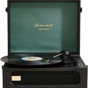 Arkrocket Coryphaeus Vinyl Record Player 3-Speed Bluetooth Input and Output Built-in Speakers with Magnetic Cartridge Auto Off (Black Green) Arkrocket Coryphaeus Vinyl Record Player 3-Speed Bluetooth Input and Output Built-in Speakers with Magnetic Cartridge Auto Off (Black Green)