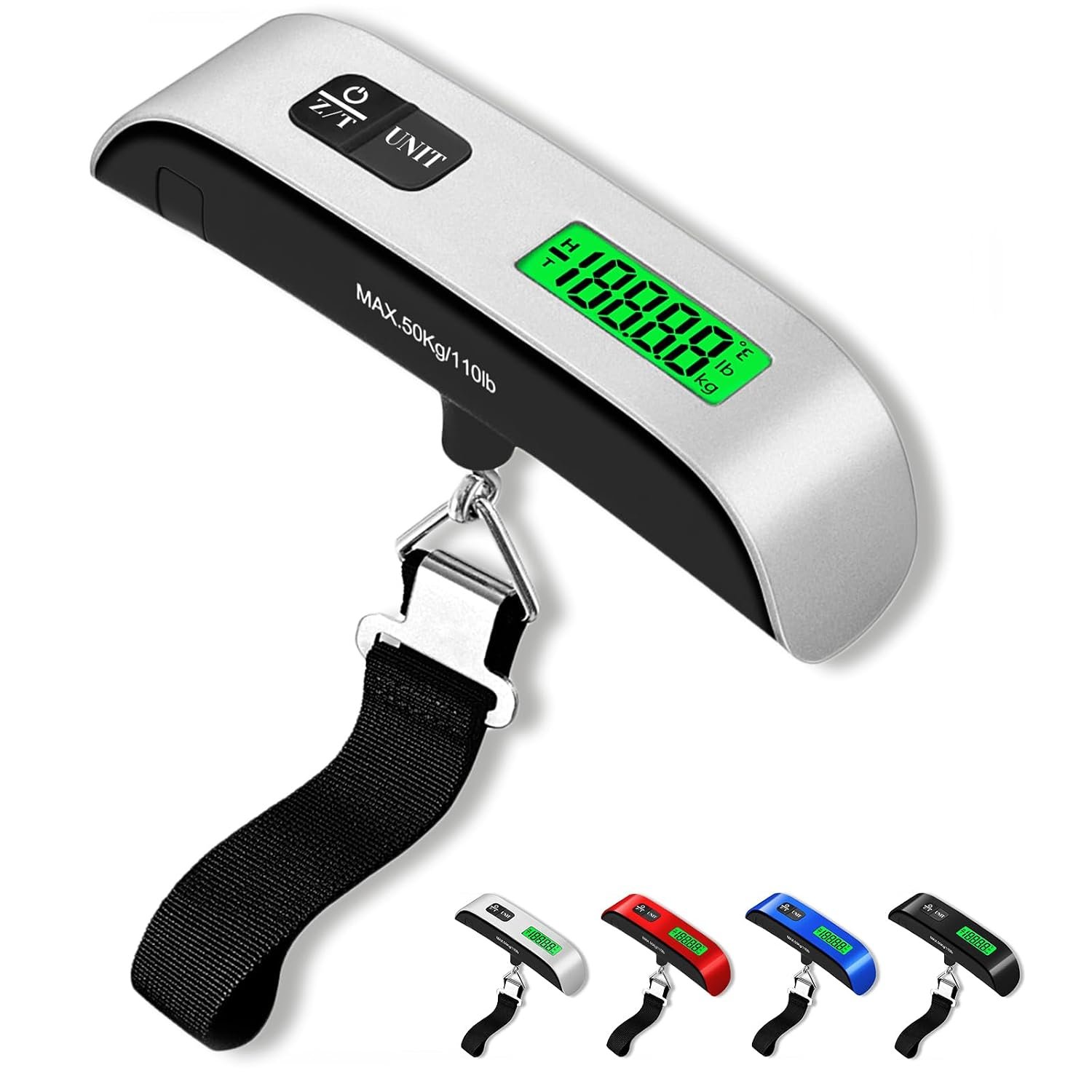 Luggage Scale, 110lb/50kg Portable Luggage Weight Scale, Silver Luggage Scale, 110lb/50kg Portable Luggage Weight Scale, Silver