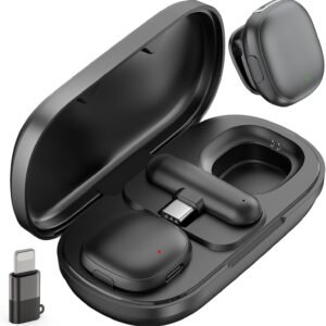 Mini Wireless Lavalier Microphone USB C for iPhone 17/16/15, Android