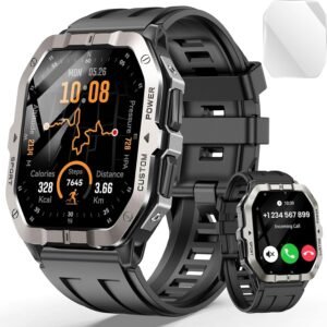 Smart Watch for Men Built-in GPS & Bluetooth Call, Military Fitness Tracker