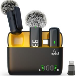 Wireless Lavalier Microphone for iPhone iPad Android, Mini USB C Mic
